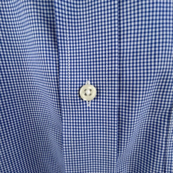 NWOT Ralph Lauren men's shirt slim fit non-iron long sleeves blue size 16 Large - Picture 3 of 8